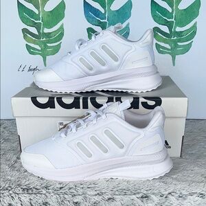 Youth 6 Adidas X_PLRPHASE J White on White Running Shoes